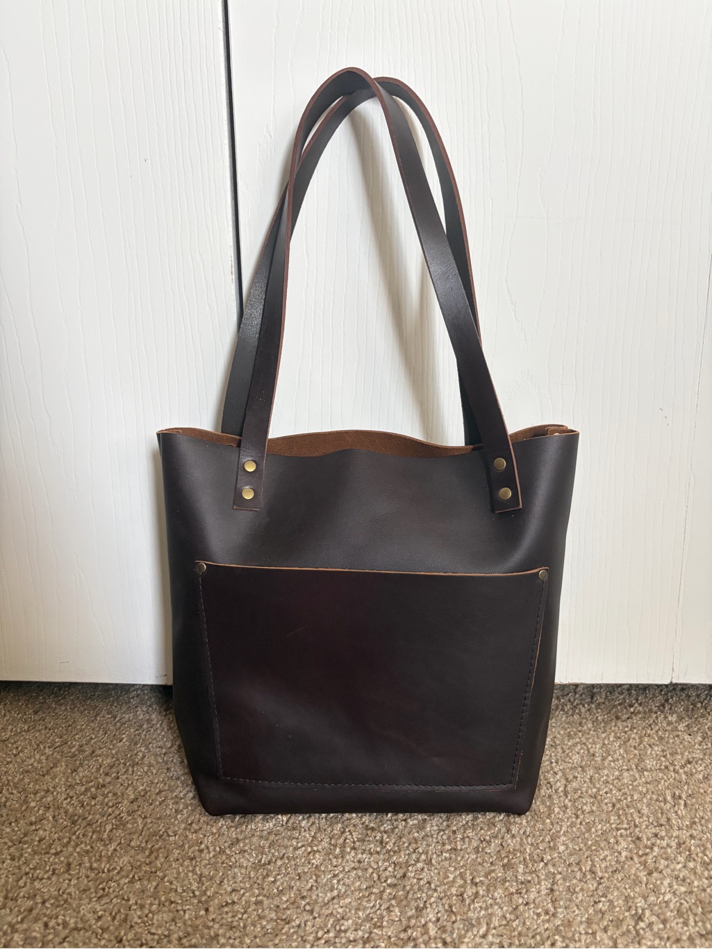 Retired Style Portland Leather Goods Classic/Small Tote Bag In Grizzly Nwot